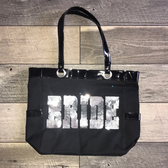 CALLING ALL BRIDES!! BRIDE Hi-low Tee & Sequin Tote - Picture 4 of 13